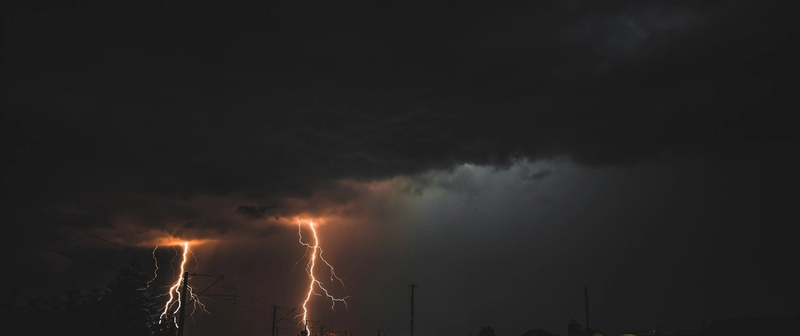 A thunderstorm on the prarie.